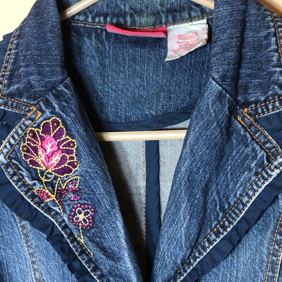 That’s So Raven Embroidered Denim Jacket, Girl’s Large 10-12, pre-owned, - Picture 3 of 13